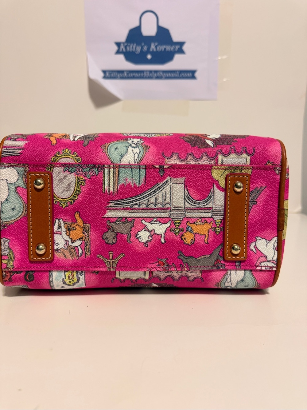 Dooney & Bourke Disney’s Collection Aristocats Pink Satchel Handbag - Picture 6 of 7